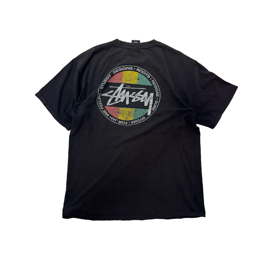 Stussy Reggae Circle Logo Black Tee (M)