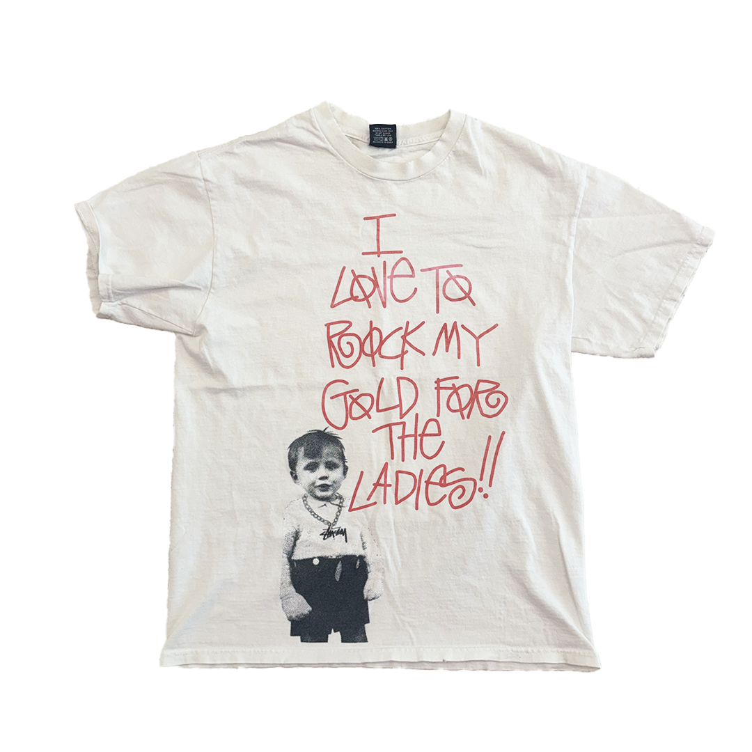 Stussy Gold for the Ladies White Tee (M)