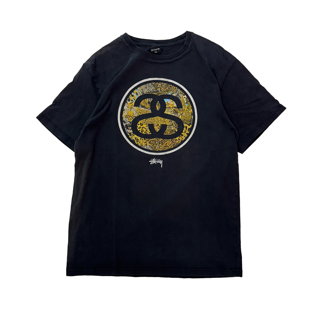 Stussy Animal Print Black Tee (M)