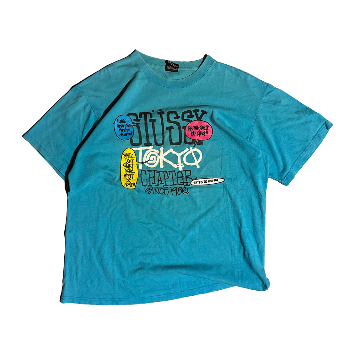 Stussy Tokyo Speech Bubble Blue Tee (L)