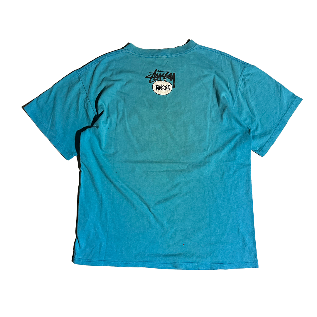 Stussy Tokyo Speech Bubble Blue Tee (L)
