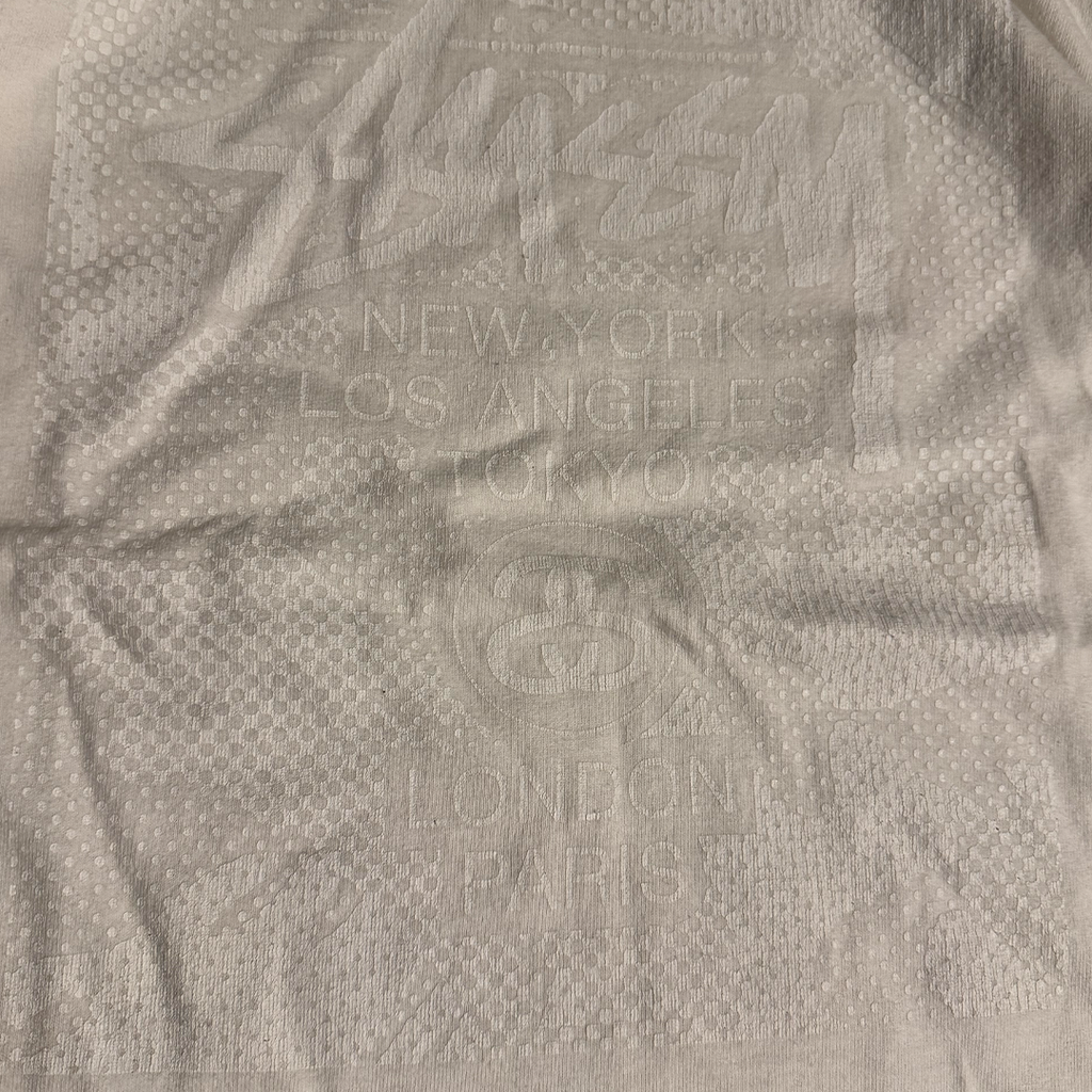 Stussy World Tour White on White Tee (L)