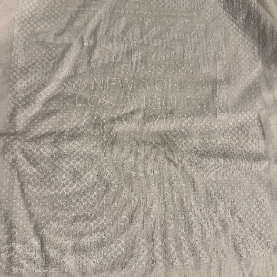 Stussy World Tour White on White Tee (L)