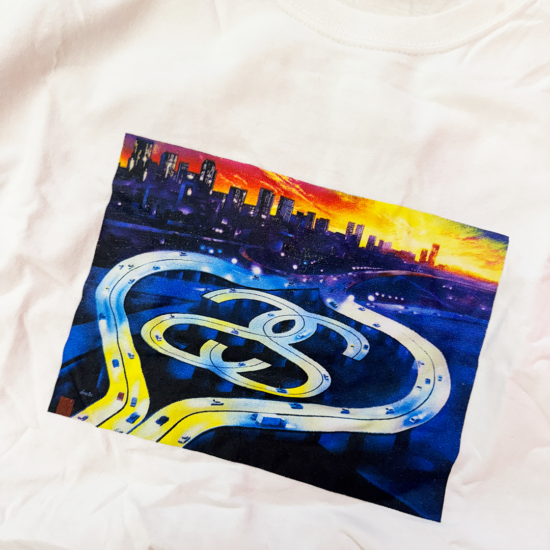 Stussy LA Brea Avenue White Tee (L)