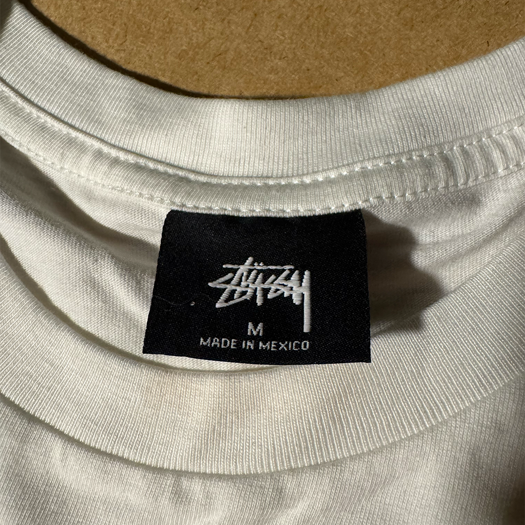 Stussy Gold Paint World Tour White Tee (M)