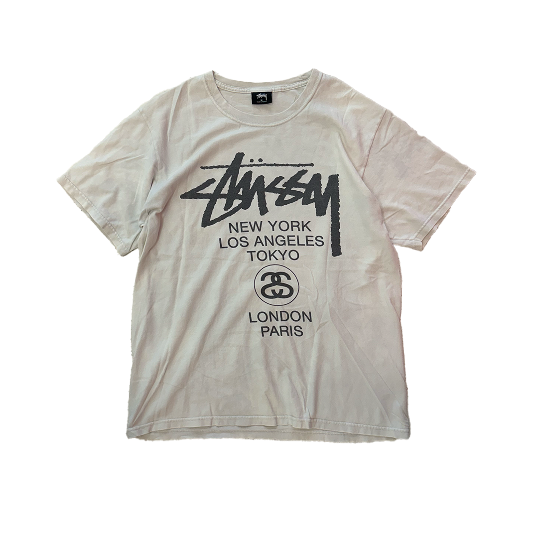 Stussy World Tour White Tee (M)