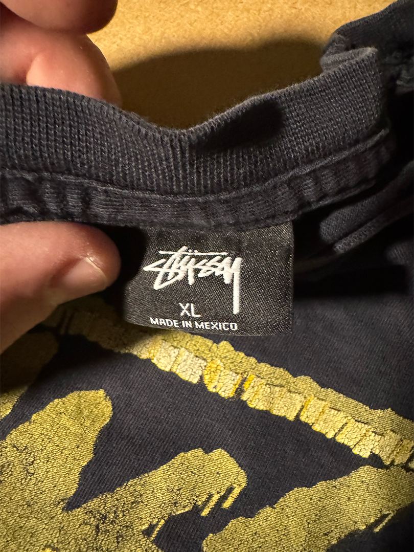 Stussy 3D World Tour Black Tee (XL)