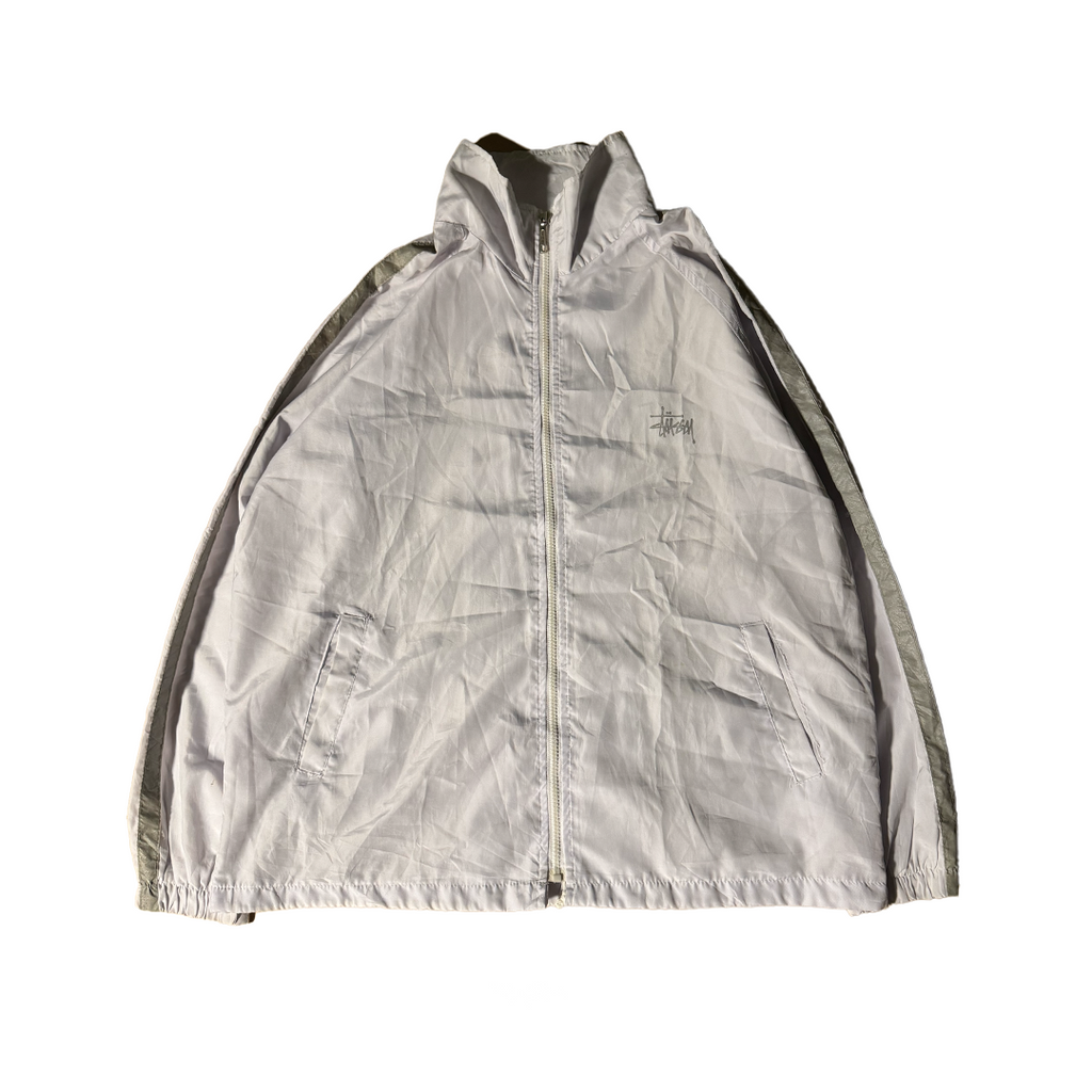 Stussy Mini-Logo Nylon Polyester White Jacket (L)