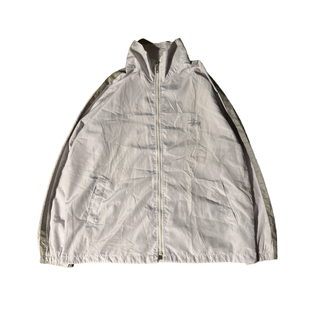 Stussy Mini-Logo Nylon Polyester White Jacket (L)