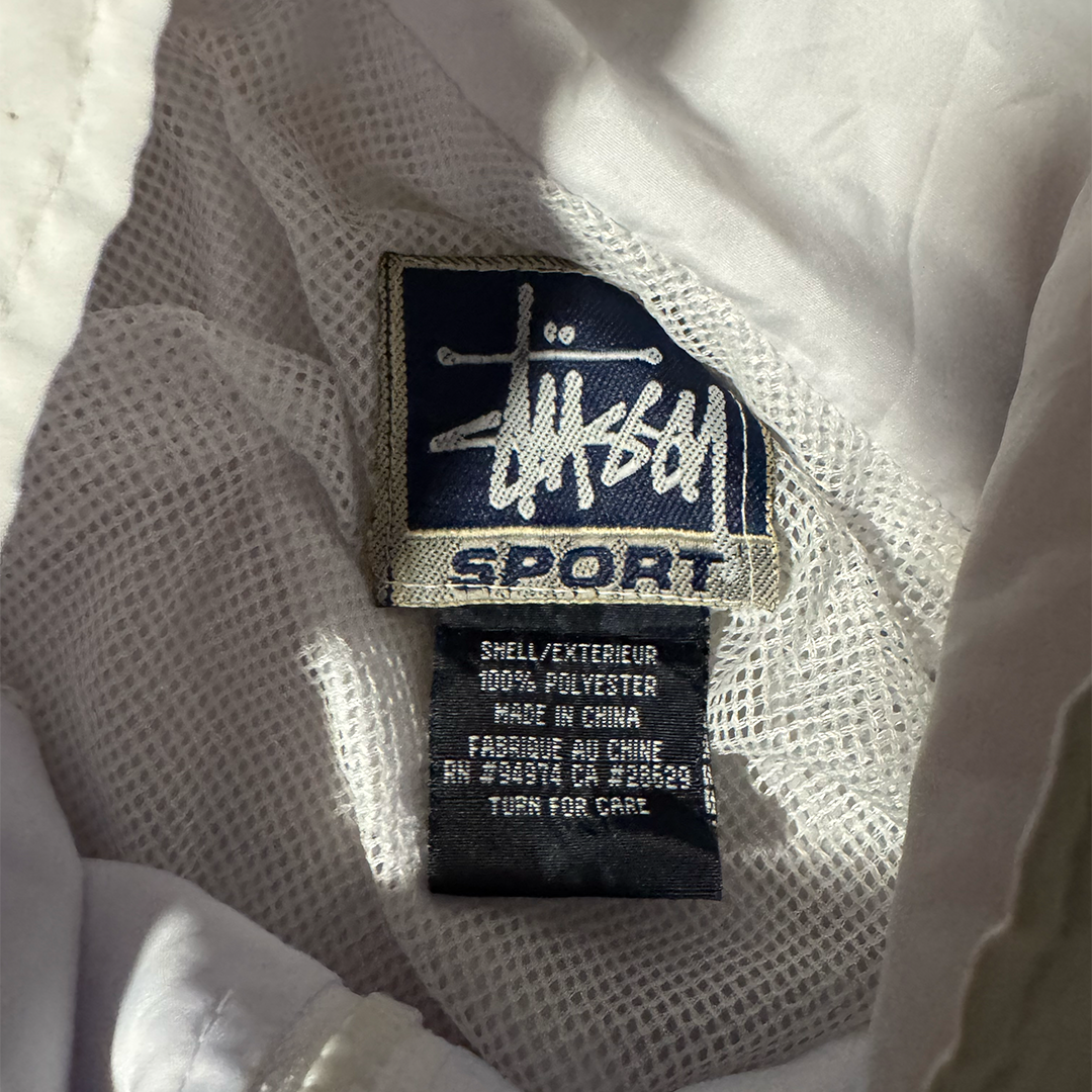 Stussy Mini-Logo Nylon Polyester White Jacket (L)