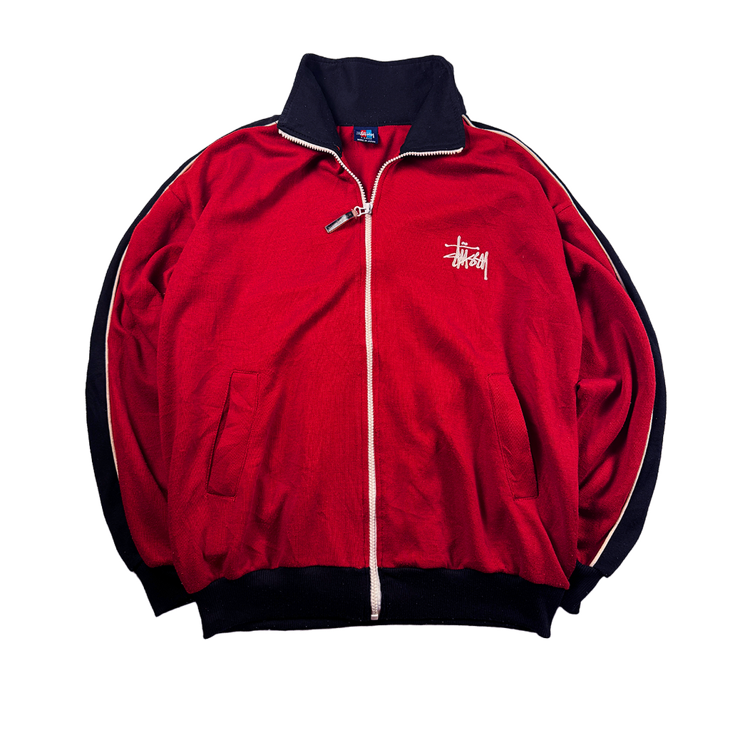 Stussy Vintage Made in Japan Red Track Jacket (L)
