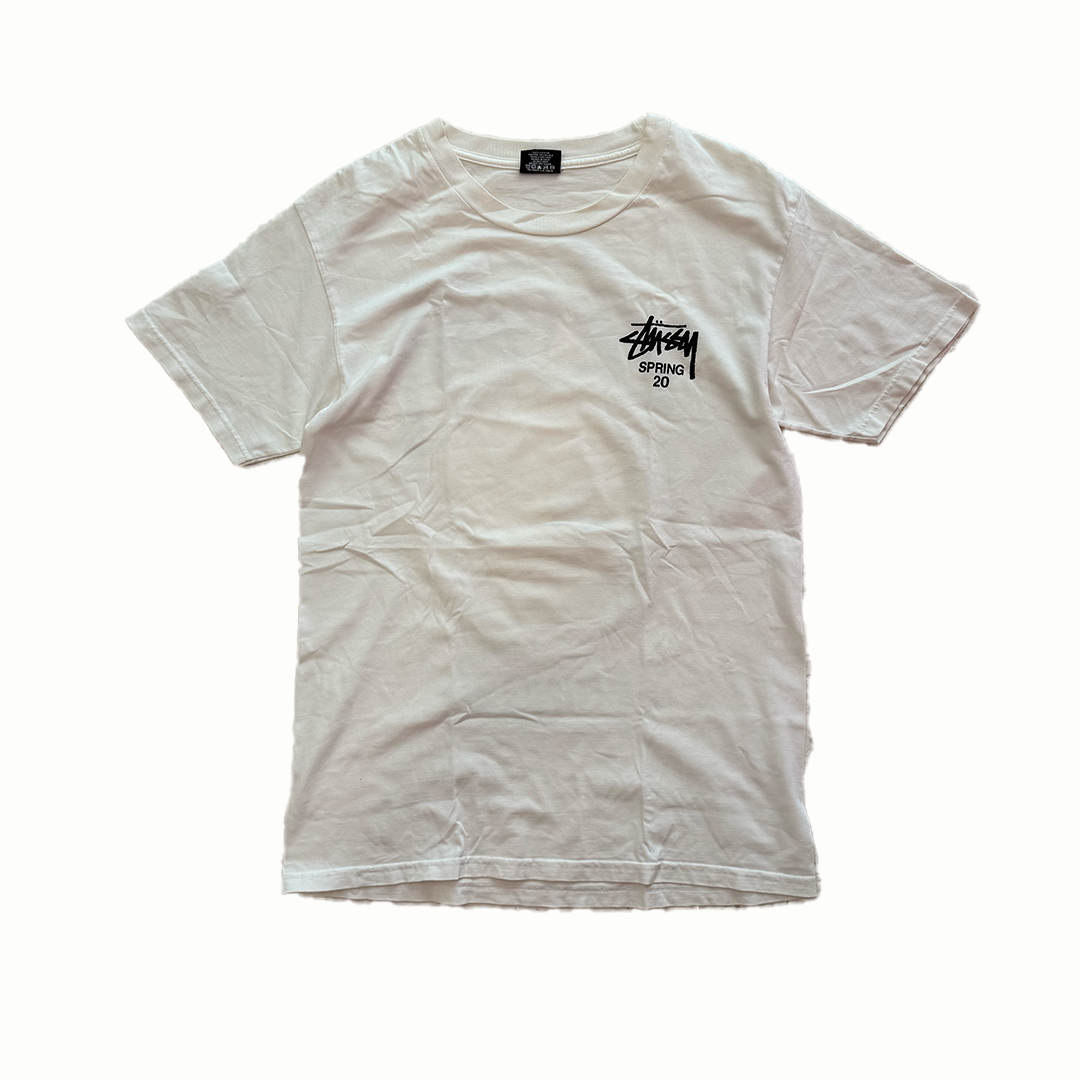 Stussy Flowers Spring 20 White Tee (M)