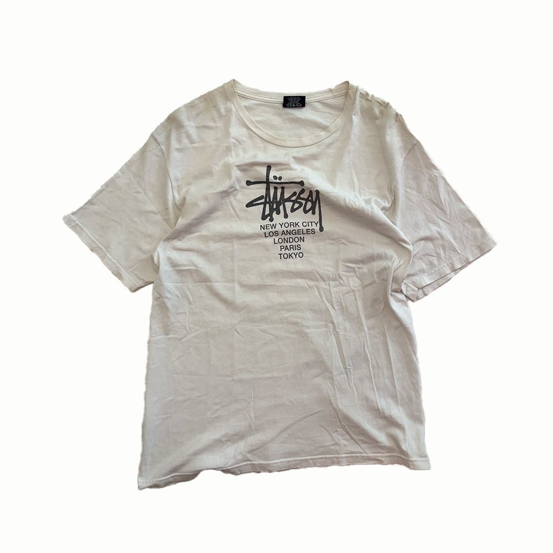 Stussy World Tour White Tee (M)