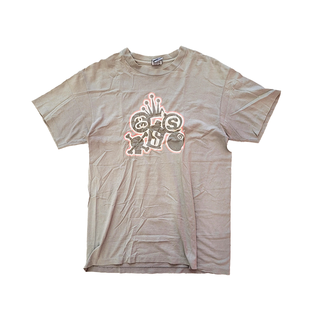 Stussy Vintage Logos Grey Tee (M)