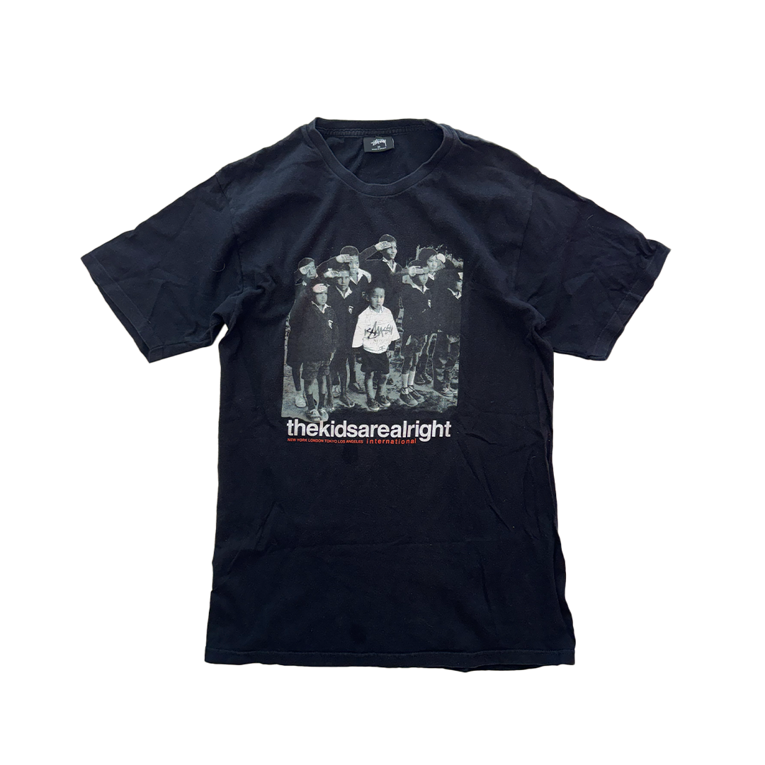 Stussy Kids Are Alright Black Tee (M)
