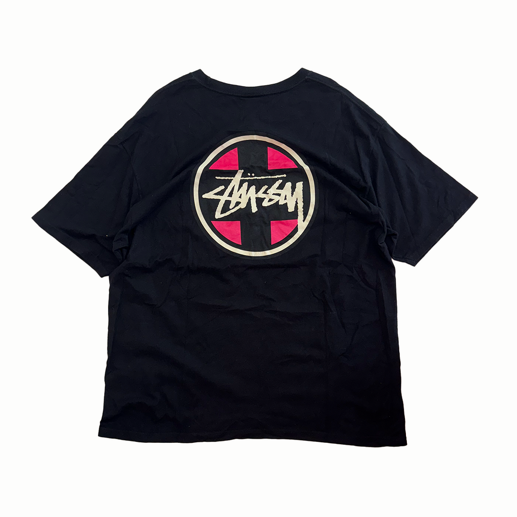 Stussy Circle Logo Black Tee (XL)