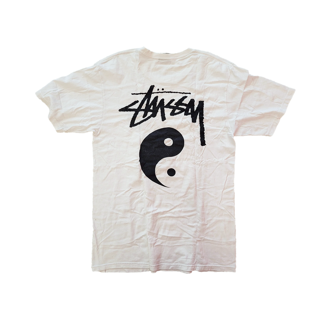 Stussy Ying Yang White Tee (M)