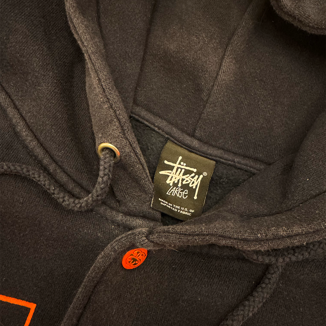 Stussy Vintage Varsity Button Up Hoodie (L)
