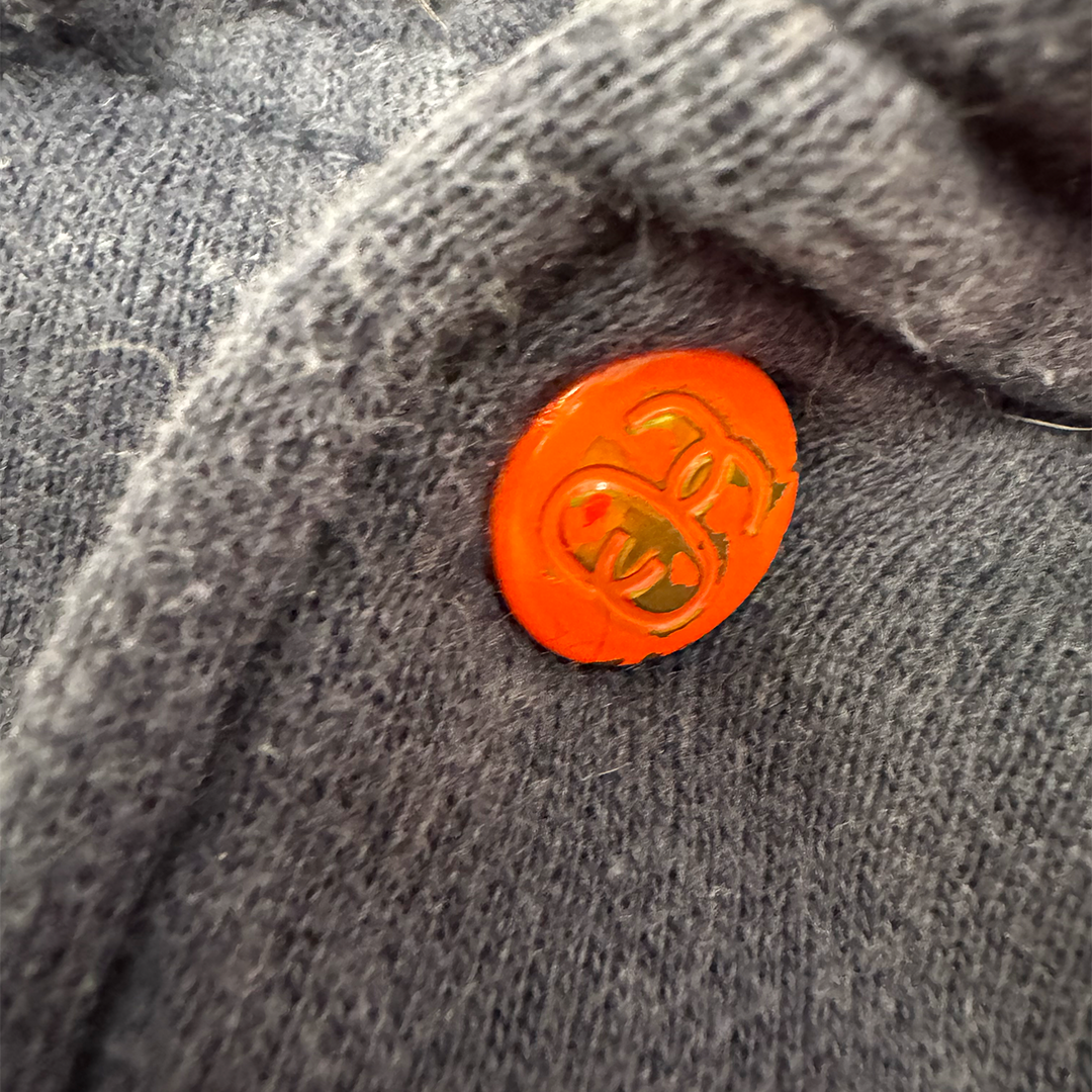 Stussy Vintage Varsity Button Up Hoodie (L)