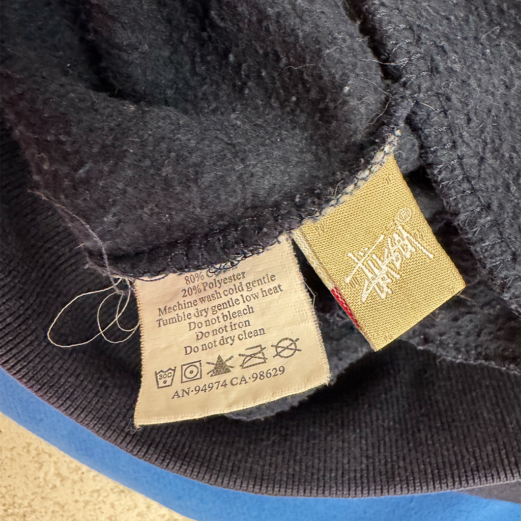Stussy Vintage Varsity Button Up Hoodie (L)