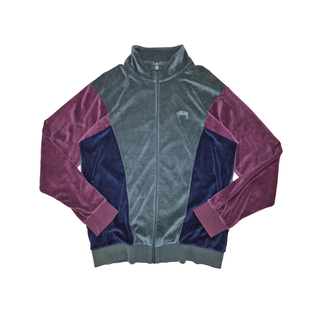 Stussy Multicolor Velour Track Jacket (L)