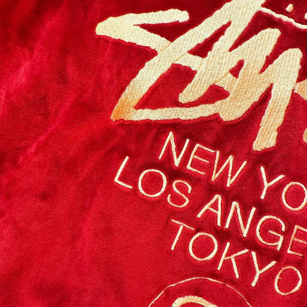 Stussy Velvet Red World Tour Sweater (S)