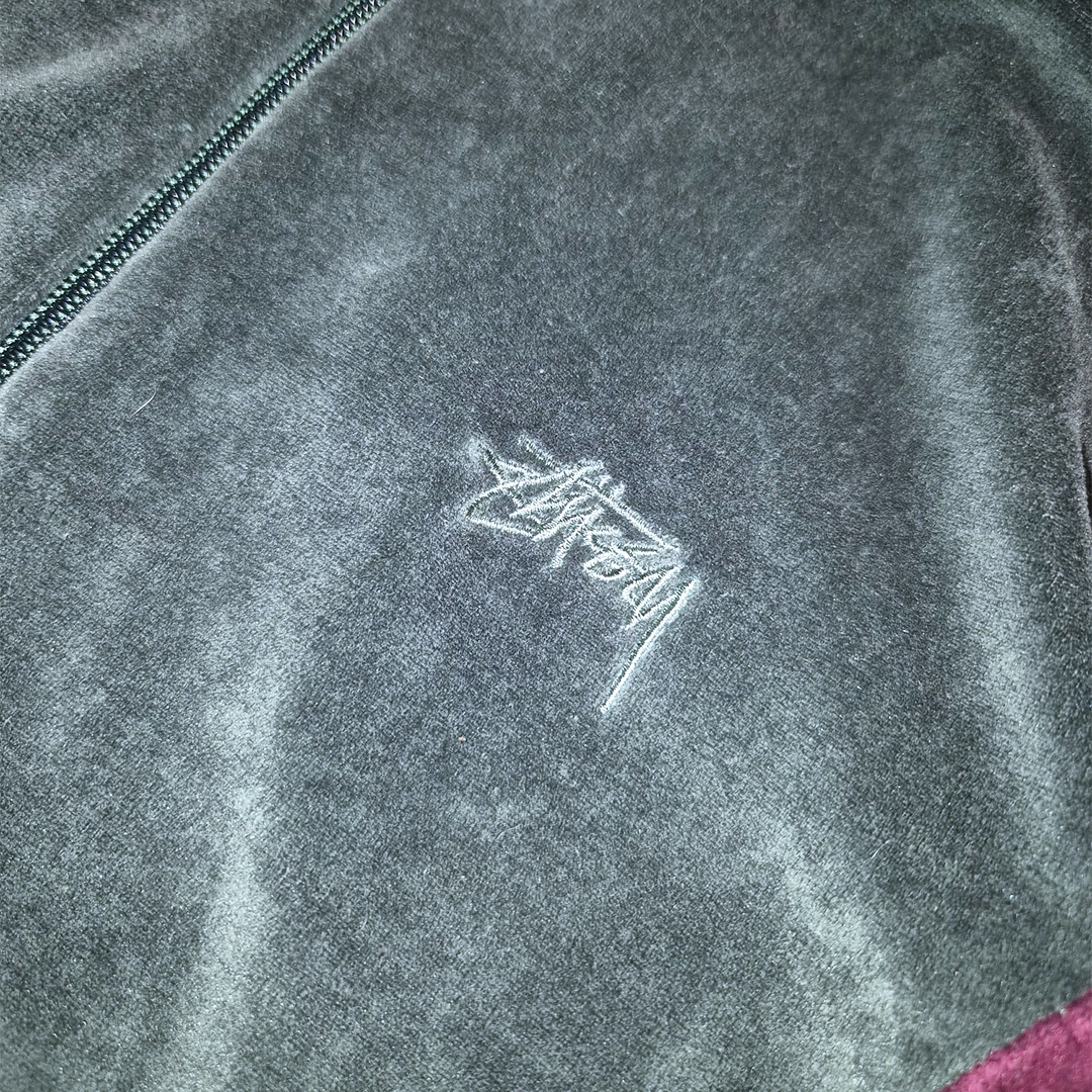 Stussy Multicolor Velour Track Jacket (L)