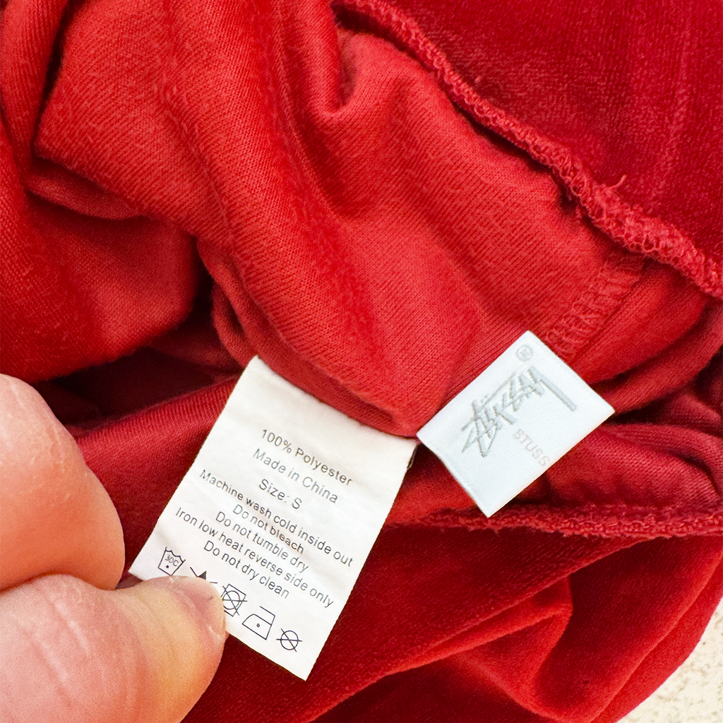 Stussy Velvet Red World Tour Sweater (S)