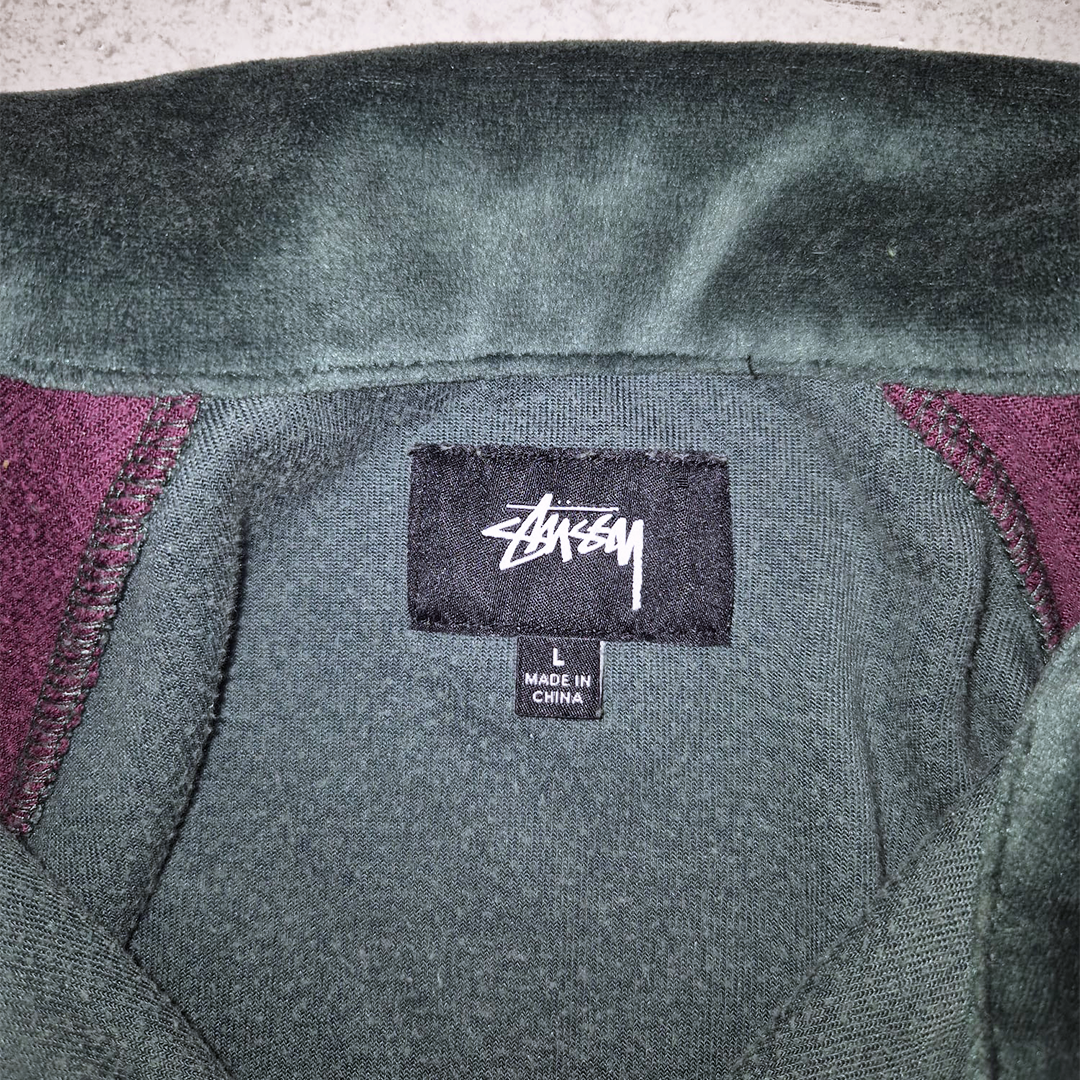 Stussy Multicolor Velour Track Jacket (L)