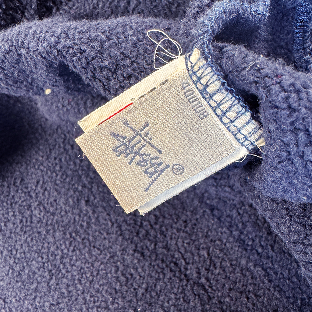 Stussy Velvet Logo Grey Hoodie (L)