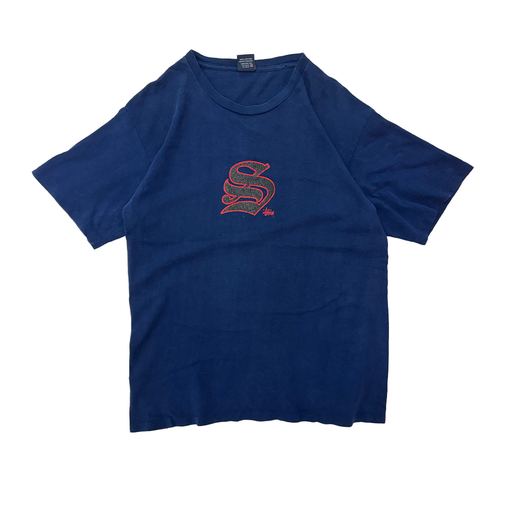 Stussy Gothic S Single Stitch Vintage Blue Tee (L)