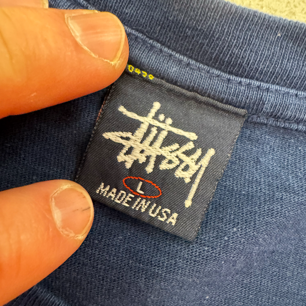 Stussy Gothic S Single Stitch Vintage Blue Tee (L)