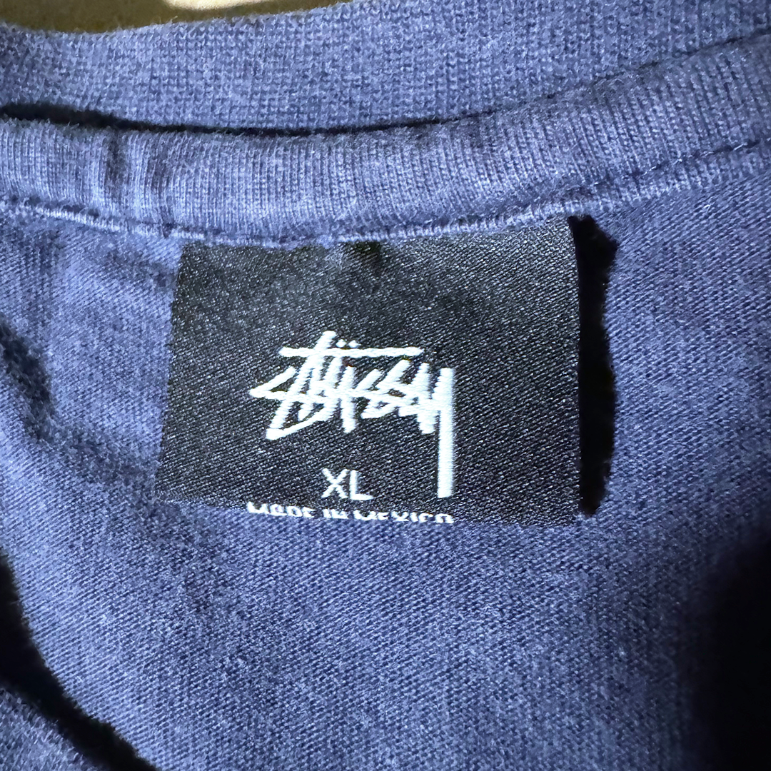 Stussy Green Print World Tour Black Tee (XL)