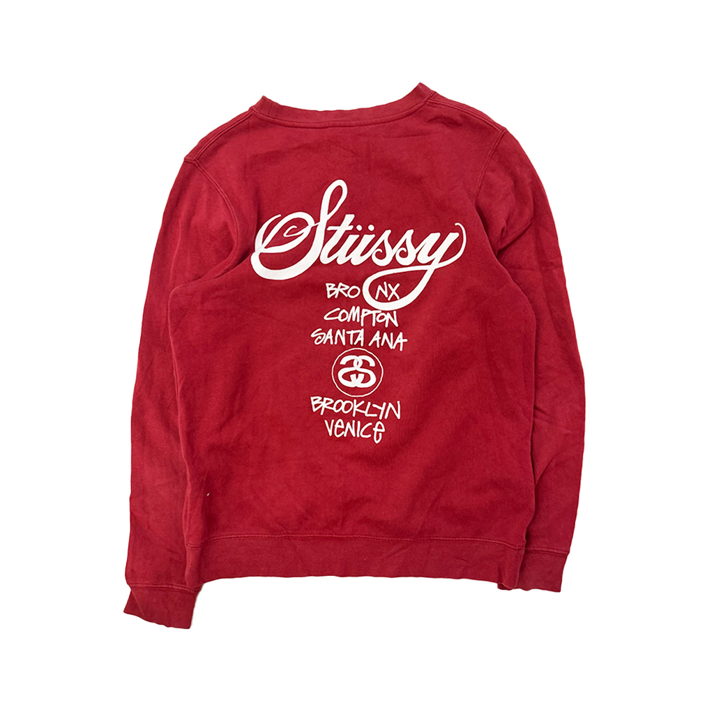 Stussy World Tour Red Sweater (M)