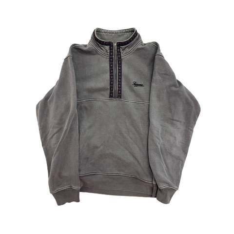 Supreme Overdyed Half Zip Sweatshirt Grey M SUPERMARKETT