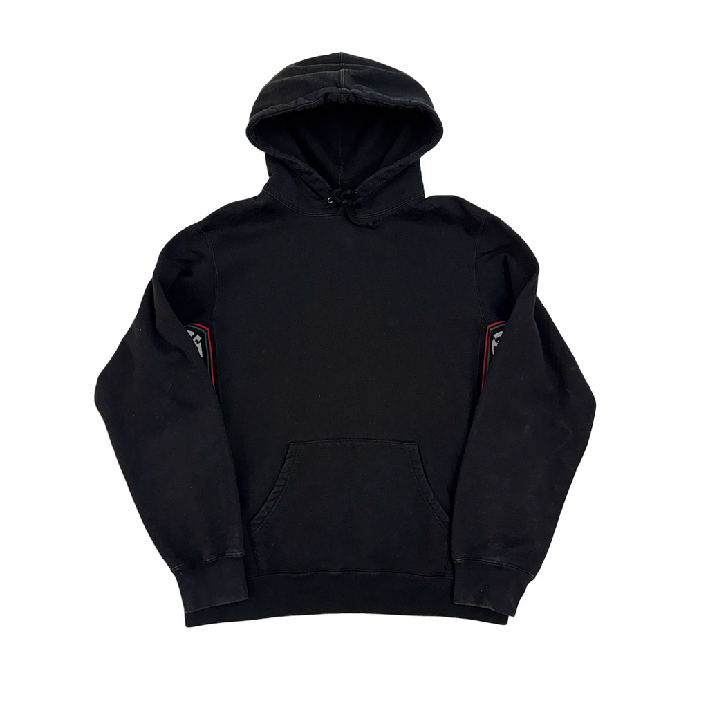 Supreme Text Rib Hooded Black Sweater (L)