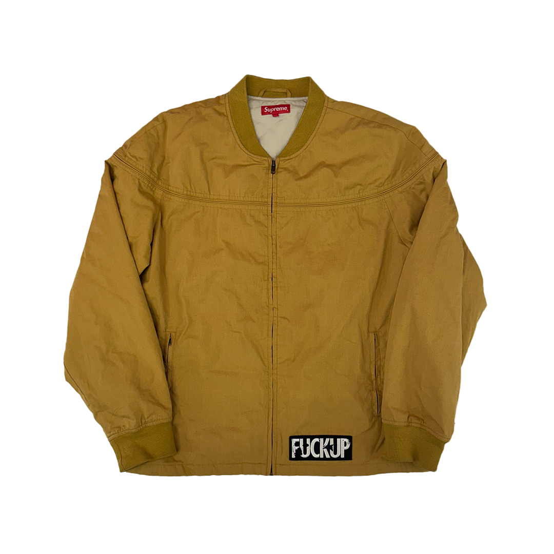 Supreme Fuck Up Mustard Derby Jacket (XL)
