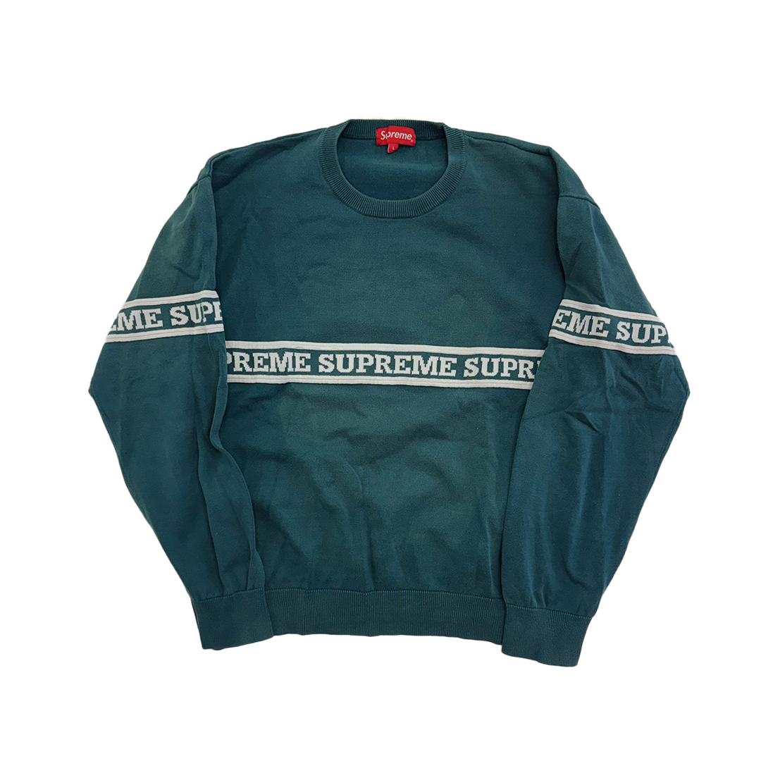 Supreme Line Knit Green Sweatshirt (L)