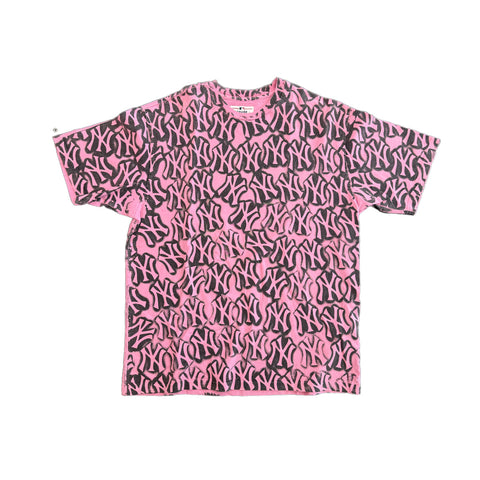 Supreme x New York Yankees Airbrush Pink Tee