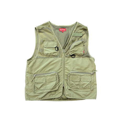 Supreme Mesh Light Olive Cargo Vest