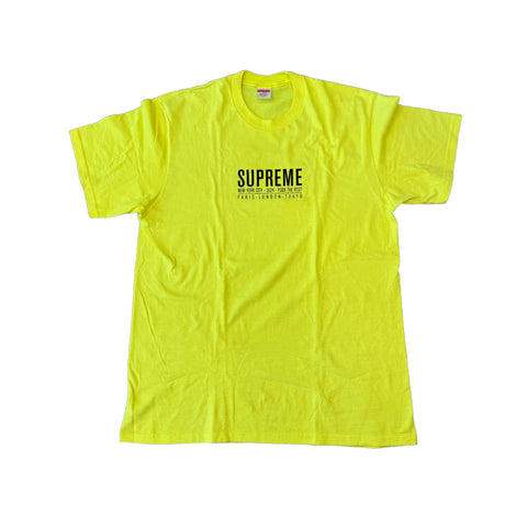 Supreme Paris Bright Yellow Tee