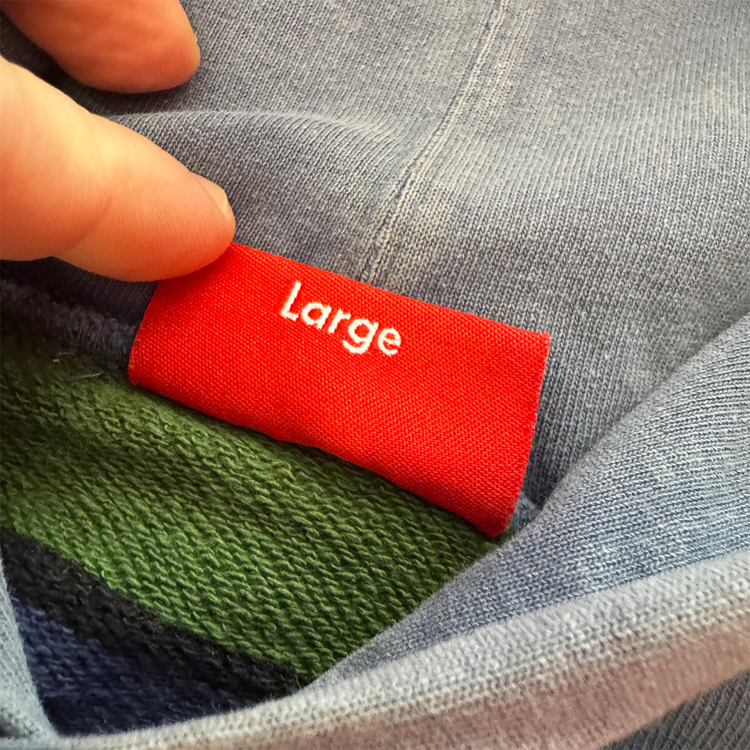 Supreme Purple and Green Striped Hoodie (L)