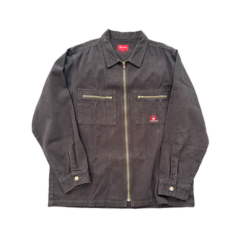 Supreme Vampire Denim Zip Up Shirt Black