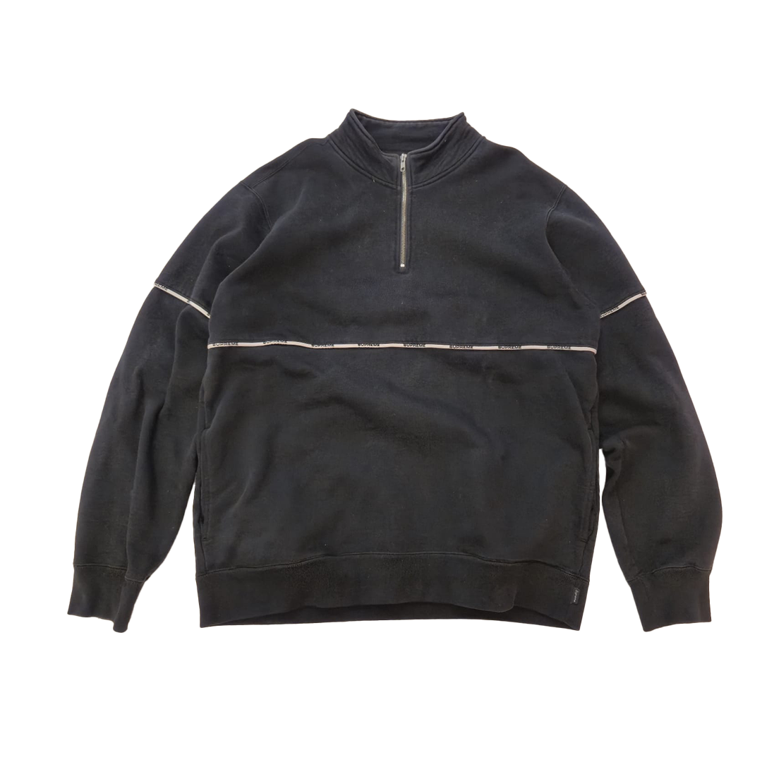Supreme 1/4 Zip Black Sweater (L)