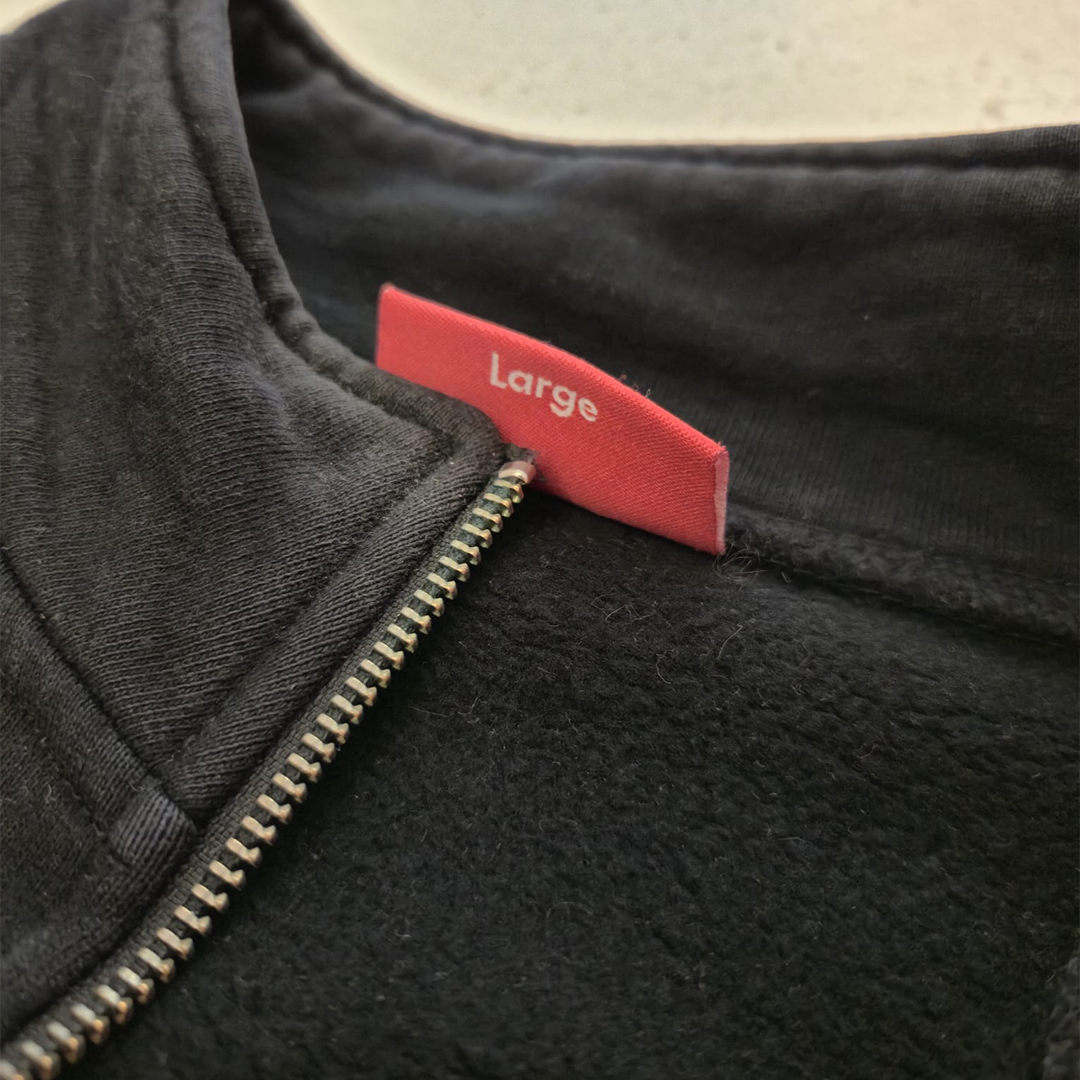 Supreme 1/4 Zip Black Sweater (L)