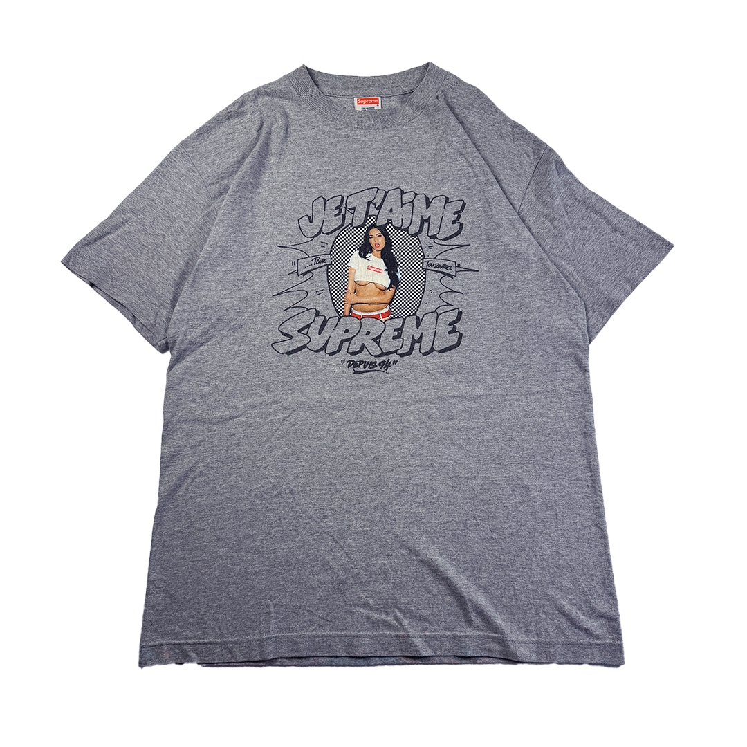 Supreme x Tera Patrick 2007 "Je T'aime" Grey Tee (M)