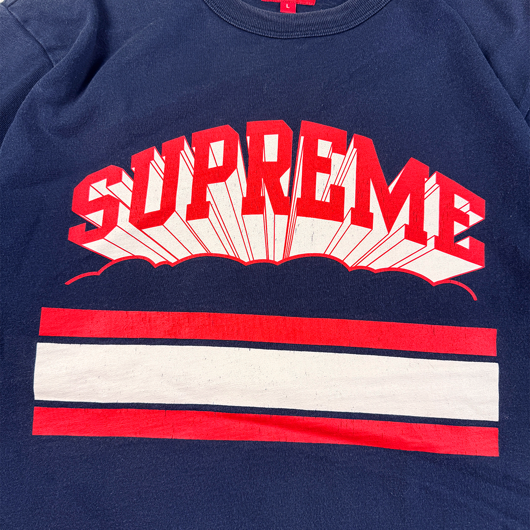 Supreme Cloud Arc Navy Tee (L)