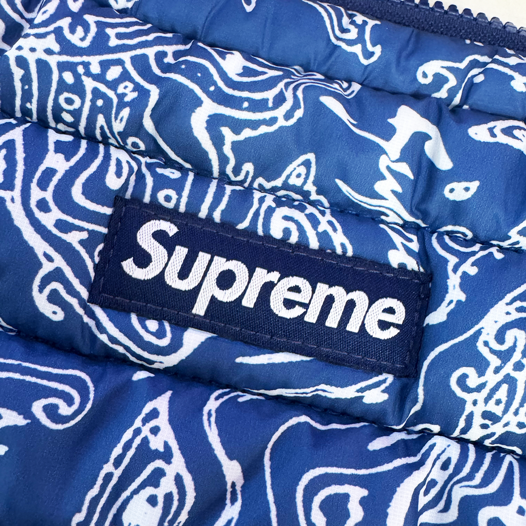 Supreme Puffer Blue Paisley Side Bag