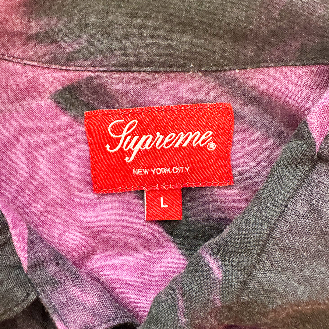 Supreme Bela Lugosi Purple S/S Shirt Rayon (L)