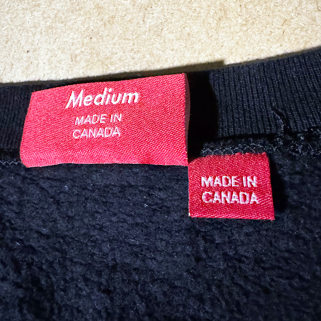 Supreme Side Logo Black Crewneck (M)